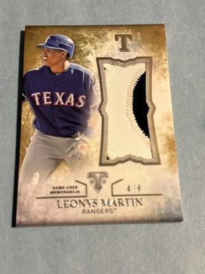 2015 Topps Triple Threads - Unity Jumbo Relics Leonys Martin #UJR-LMA Gold 4/9