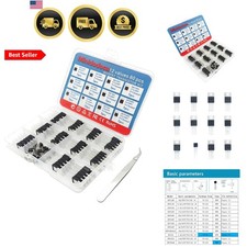 12 Values 80 Pcs MOSFET Transistor Assortment Kit N&P Channel MOSFET IRFZ44N ...