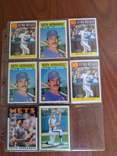 1986 Topps Keith Hernandez Mixed Lot of 8 Cards Regular, AS, RB, Glossy