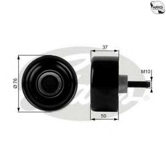 GATES T36186 Deflection/Guide Pulley, V-ribbed belt for FORD,LDV - Image 9