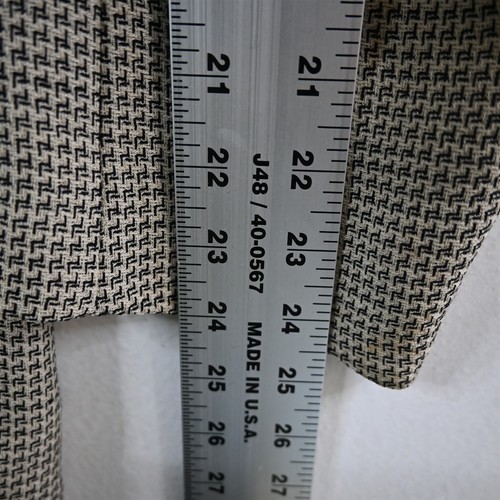 Vtg Italy Made Boxy 90s Y2K 42R Tan Brown Geometric Blazer Jacket Sport Coat - Picture 9 of 12