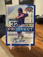 2024 Panini Prospect Edition Charlee Soto Blue Optic Prizm Ticket RC Auto #/149