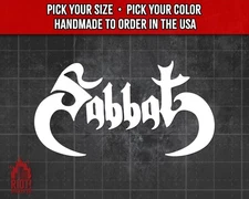 Sabbat (Japan) Decal for Cars, Trucks, Laptops, Black Metal Vinyl Decal