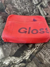 Glossier Atlanta Exclusive Mini Red Beauty Makeup Bag Stains H67
