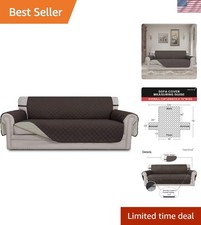 Reversible Couch Cover for 3 Cushion Couch Sofa Cover for Dogs Water Resistan...