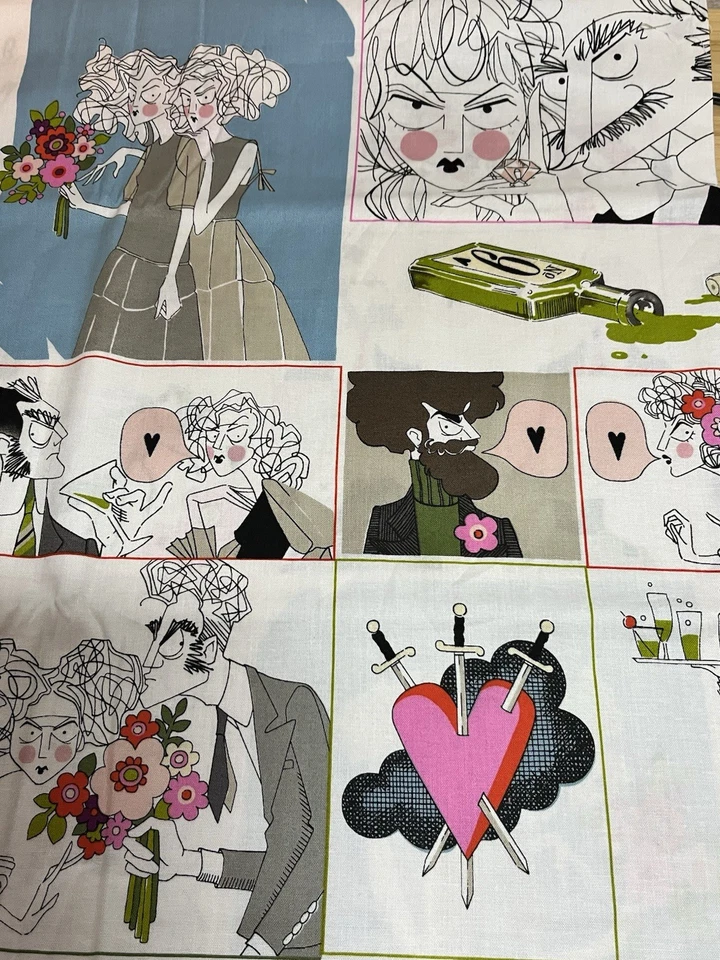 Alexander Henry A GHASTLIE GUSH Cotton Fabric 23” X WOF  Color: snapdragon - Image 2 of 4