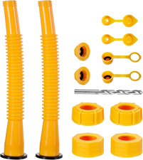 Extra Long Gas Can Spout Replacement, Gas Can Nozzle 2 Pack-Yellow