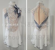 New Ice Figure Skating Dress Figure Skating Dress For Competition white