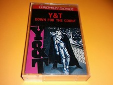 Y&T - DOWN FOR THE COUNT - cassette (1985, A&M Canada) CS-95101 CrO2 Audiophile