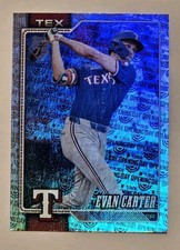 2026 Topps Series 1 Celebration #110 Evan Carter Opening Day SP Texas Rangers