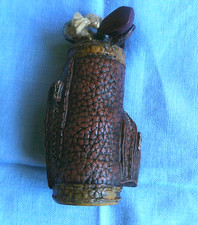 Miniature Golf Bag Golf Clubs Christmas Ornament 4.5 Tall Brown Resin