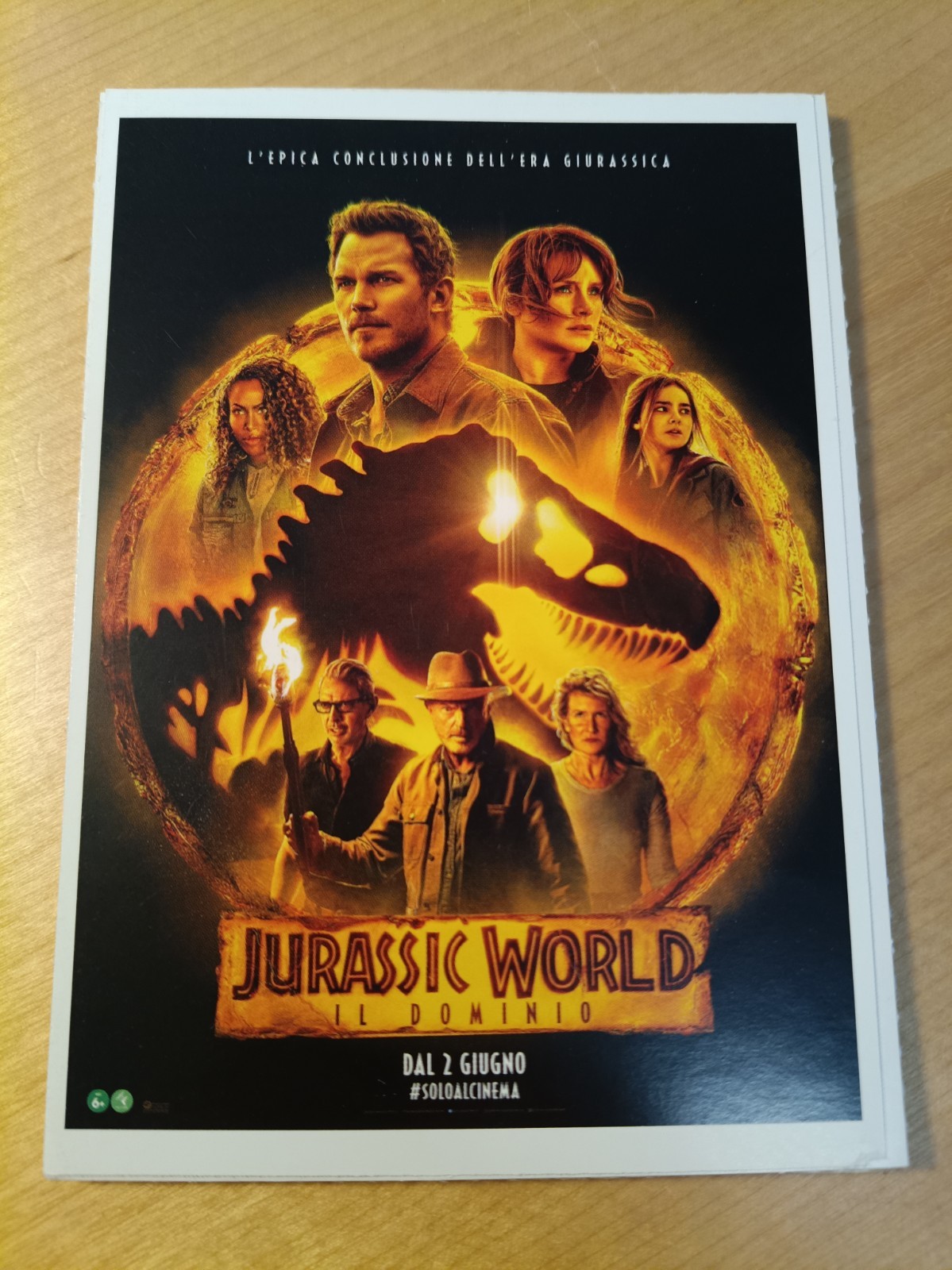 Cinema Mini Locandina 14 Cm X10 Cm Ciak Film Cult JURASSIC WORLD IL DOMINIO 2022