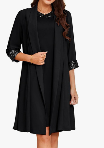 2 Pieces Wedding Guest Dresses for Women Silm Fit Mother of The Bride Dresses Lg - Picture 1 of 1