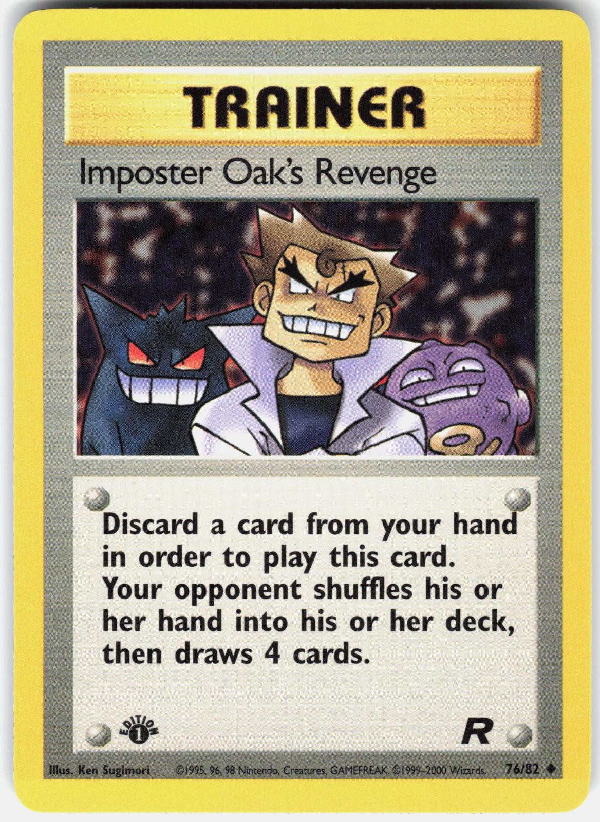 Pokemon Imposter Oak's Revenge 76/82 Uncommon Team Rocket Pokemon 1st Edition NM