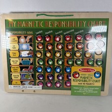 Melissa Doug Wooden Magnetic My Responsibility Chore Chart - Brand New Sealed