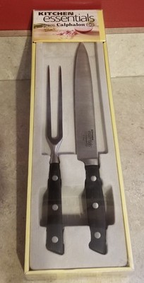 NEW Kitchen Essentials from Calphalon 2 pc Carving Set (8'' Slicer Knife & Fork)