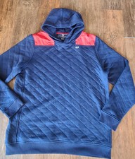 Vineyard Vines Quilted Hoodie Sweatshirt Navy Blue/Red Boys Youth Size XL