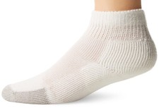 thorlos mens Lwmxm Thin Cushion Walking Ankle Socks Large White/Platinum
