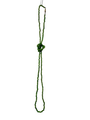 Vintage Natural Jade 32" Round 3mm Beads 14/20K Gold Filled Clasp Necklace - Picture 10 of 23