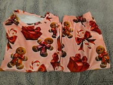 Girls Pink Gingerbread Pyjamas Size 13 - 14 Years Old Tu Clothing