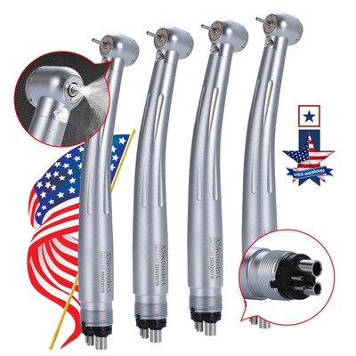 4* Dental Fiber Optic LED E-generator high speed handpiece Turbine Ceramic 4Hole