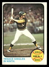 1973 Topps Baseball Card #206 Tenace Singles in Ninth