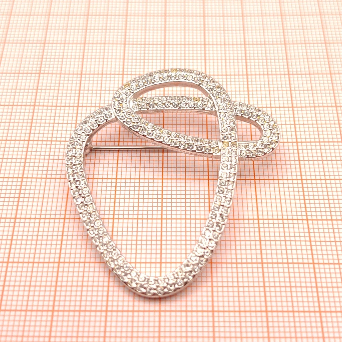 ⭐ Swarovski Brosche Anstecknadel Stecker Pin Anhänger Perle Stein Silber 012 ⭐