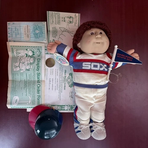 RARE CABBAGE PATCH KIDS CPK STADIUM MLB ALL STARS WHITE SOX 1986 SEBASTIAN LENNY