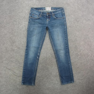 American Rag Cie Skinny Jeans Womens 3/4 Medium Wash Stretch Slim Denim Pockets