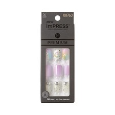 KISS imPRESS Press-On Manicure Premium Collection 33 Piece Set, Multicolor