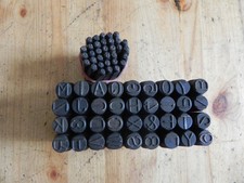Metal stamp number and letter punch sets used
