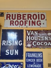 Old Enamel Sign - RUBEROID ROOFING