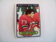 JOHN HANNAH New England Patriots #230 1980 TOPPS NFL FOOTBALL