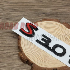 Front Side Fender Letters Emblem Badge FOR INFINITI S3.0 t Black Red 63890-5CH5A