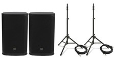 Electro-Voice EKX-12P-DUAL-2-KIT:2 EKX-12P 12" Speakers, 2 Stands, 2 Mic Cables