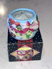 Giftco VTG 80’s Winter Village Holiday Tealight Votive Candle Holder With Box