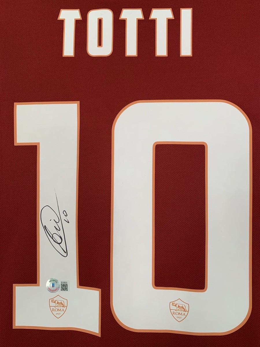 Francesco Totti Signed Autographed AS Roma Home Jersey Soccer