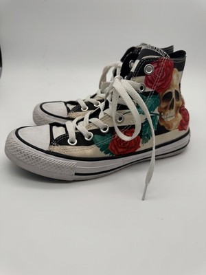 Converse Chuck Taylor All Star High Skull & Roses Men s 4 Women s 6 36.5