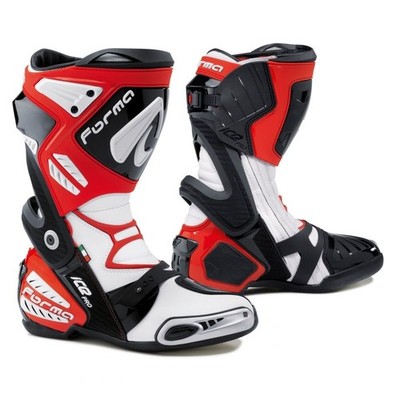 Leather Boots Racing Forma Ice Pro Red White Black
