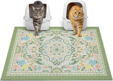 Cat Litter Mat with Non-Slip Bottom Litter Box Mat 33"X22" Litter Trapping Mat
