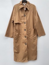 Monki Oversized Light Coat Tan Brown 100% Cotton Size S Bnwt