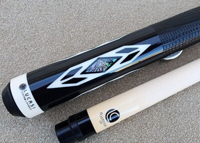 Lucasi LZC24 Pool Cue, Lizard Leather Wrap, FREE Diam Choice & Joint Protectors!