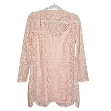 Urban Outfitters Boho Pastel Pink Crochet/Lace Dress Size XS