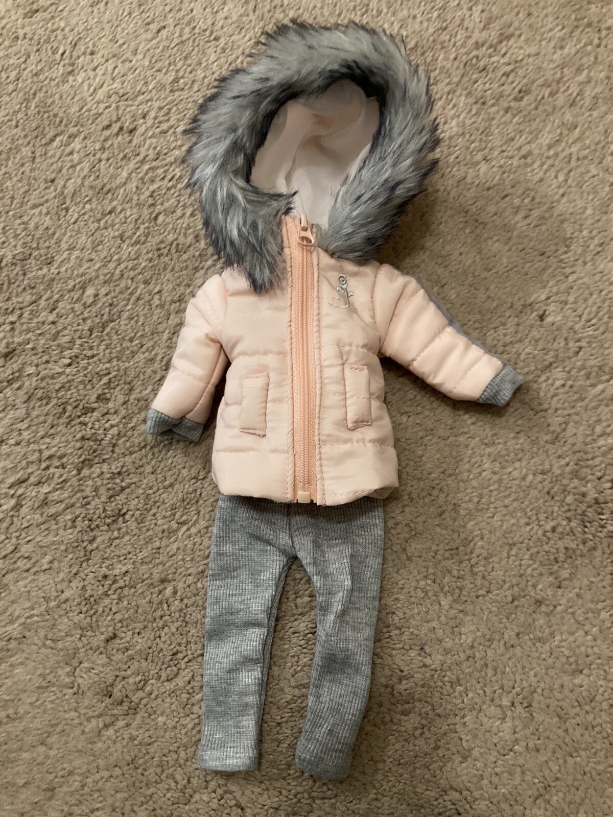 Generic 14" doll winter snow ski outfit Koala themed Wellie Wishers size