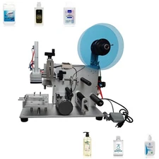 110V Flat Surface Labeller Square Bottle Labelling Machine 300mm Label Roll