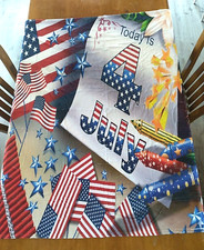 Throw Blanket 4th of July Patriotic Stars  Stripe Red White  Blue Soft Blanket