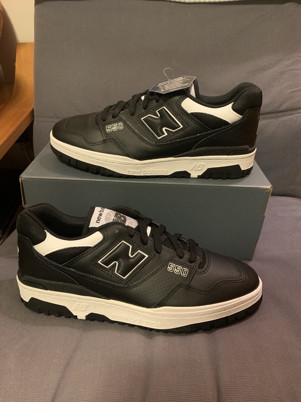 New Balance 550 Black White BB550SV1 - Men’s Size 10