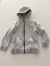 HM H M Gray Sherpa Zipper Sweatshirt Hoodie Boy Girl Children 6-8Y