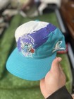 Vintage Reverse Splash Hornets Snapback Logo Athletics