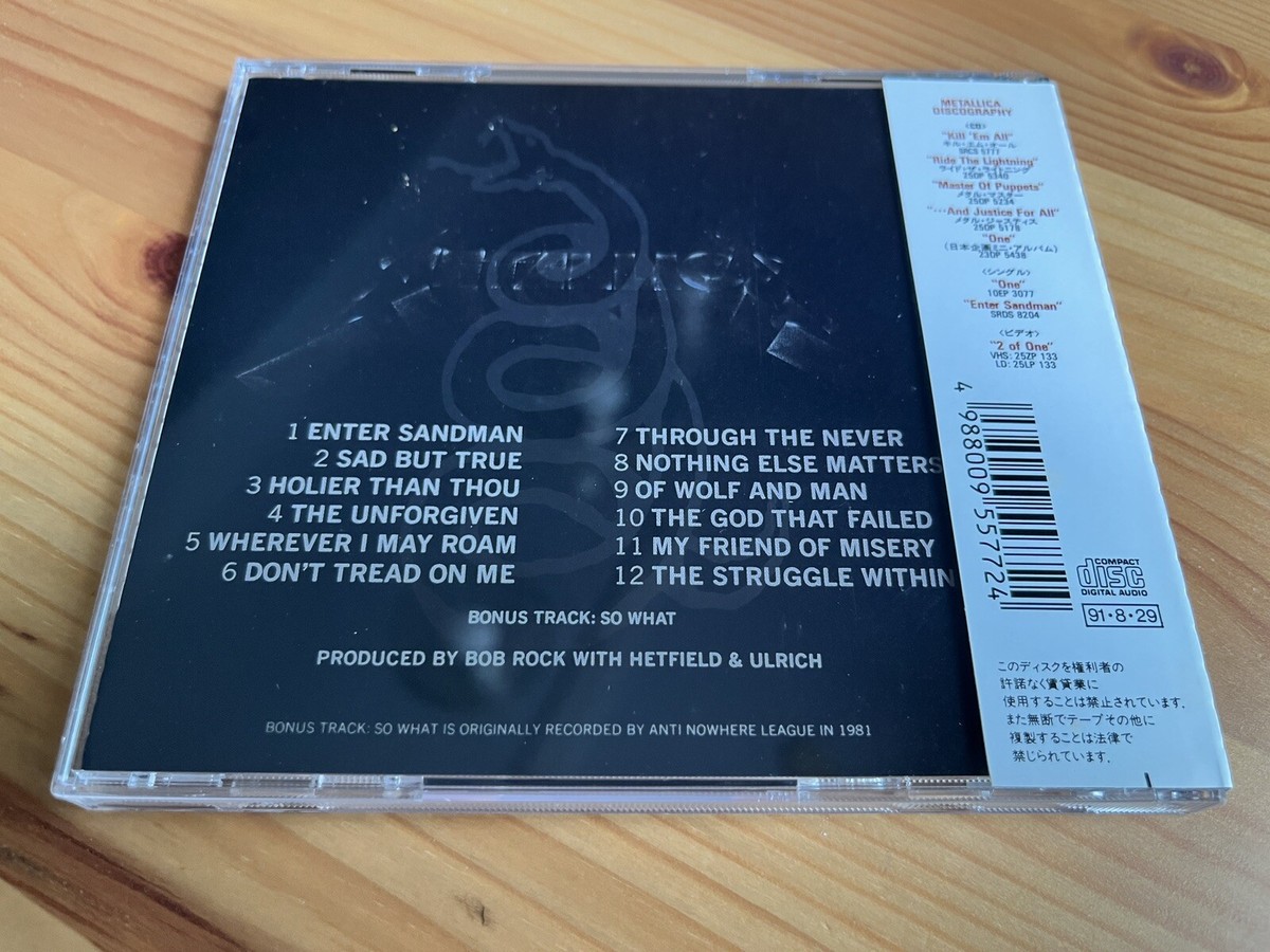 Metallica Black Album Japan OBI CD (Sony JP 1991) | eBay